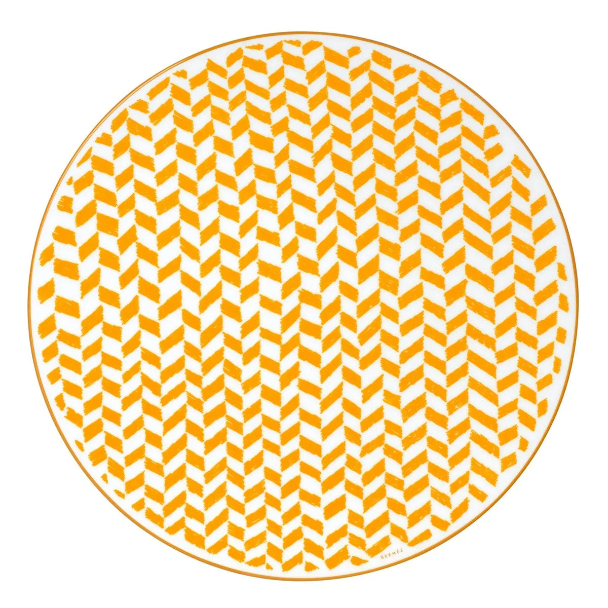 Hermès A Walk in the Garden — Yellow Dinner Plate