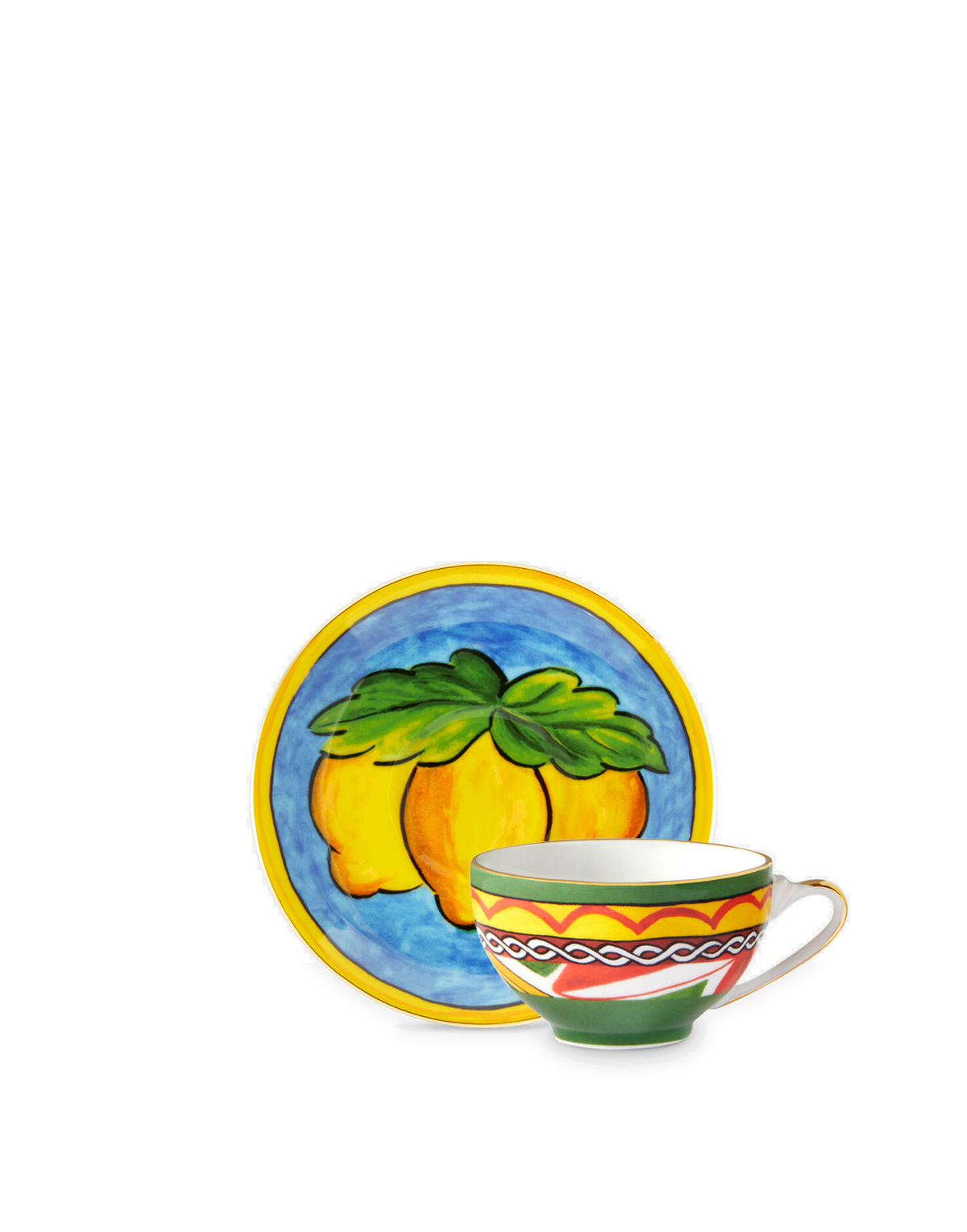 Dolce&Gabbana Casa Carretto Siciliano Coffee Cup and Saucer - 4.5 cm