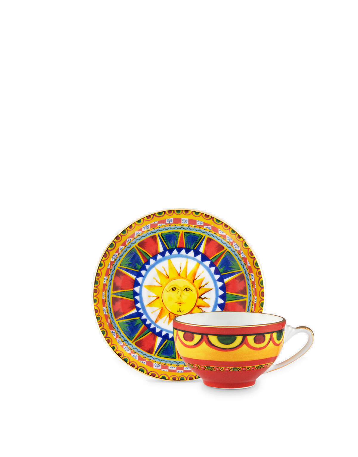 Dolce&Gabbana Casa Carretto Siciliano Coffee Cup and Saucer - 4.5 cm