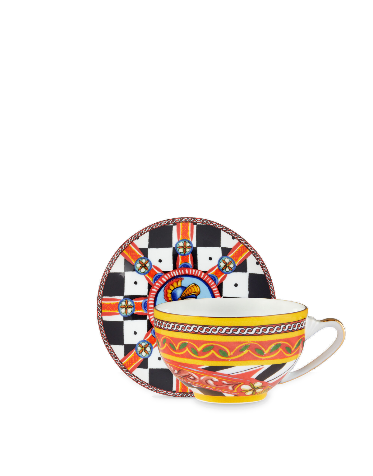 Dolce&Gabbana Casa Carretto Siciliano Teacup and Saucer - 5.5 cm