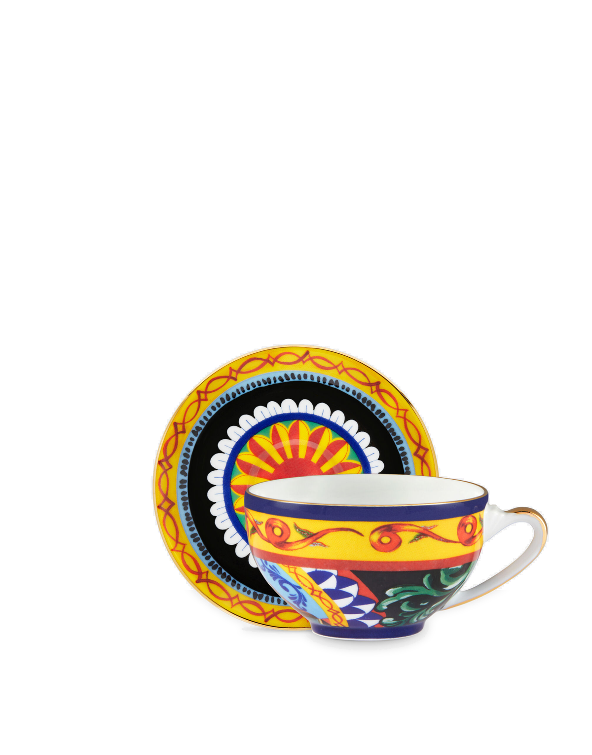 Dolce&Gabbana Casa Carretto Siciliano Teacup and Saucer - 5.5 cm