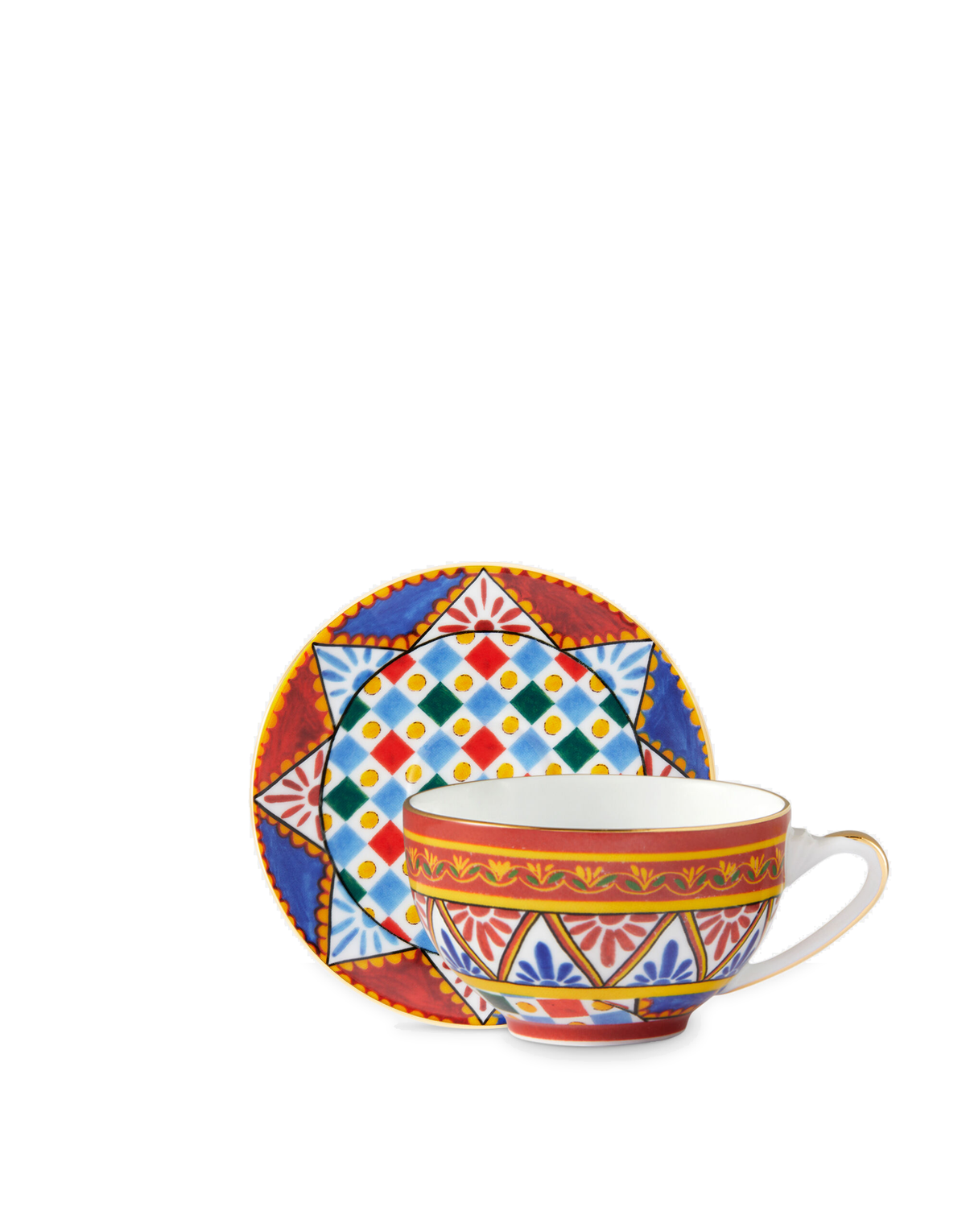 Dolce&Gabbana Casa Carretto Siciliano Teacup and Saucer - 5.5 cm
