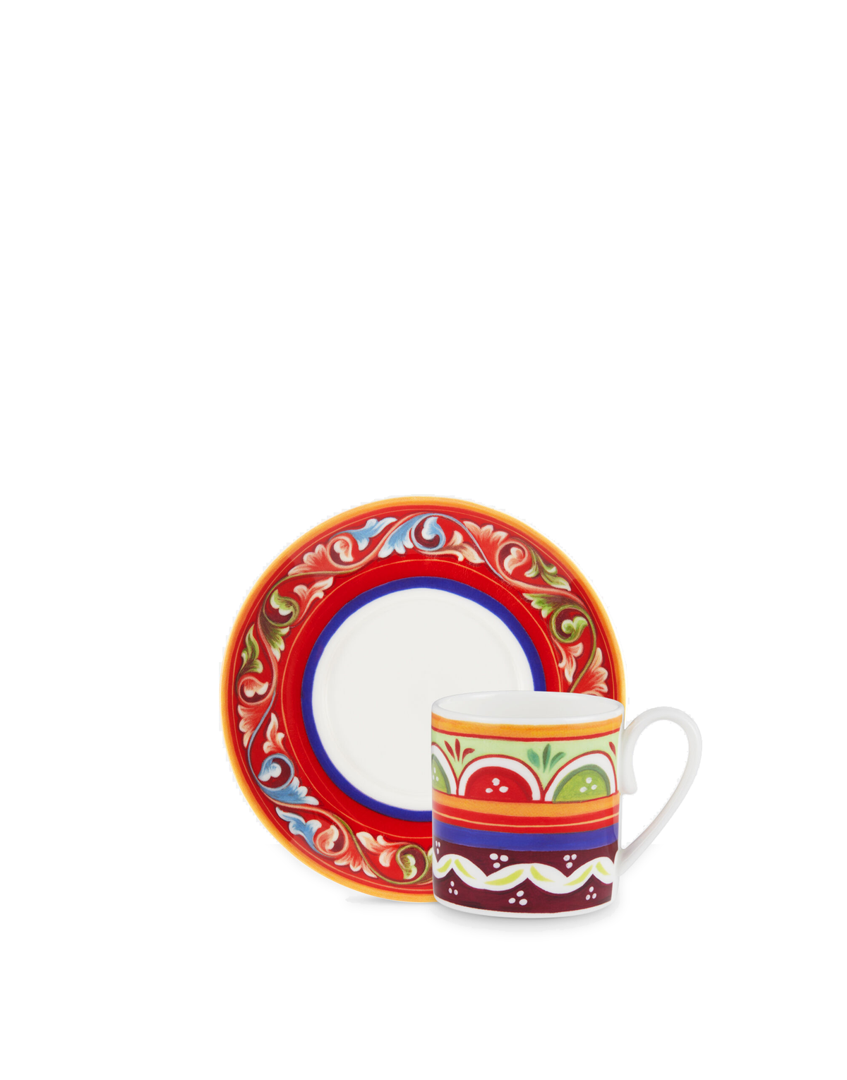 Dolce&Gabbana Casa Carretto Siciliano Coffee Cup and Saucer - 6 cm