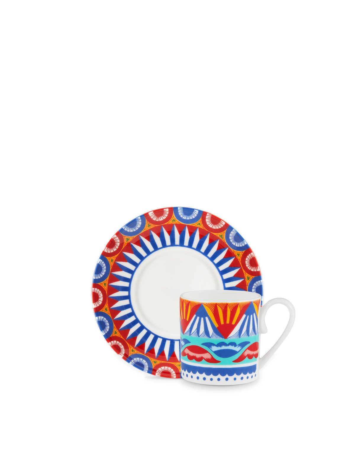 Dolce&Gabbana Casa Carretto Siciliano Coffee Cup and Saucer - 6 cm