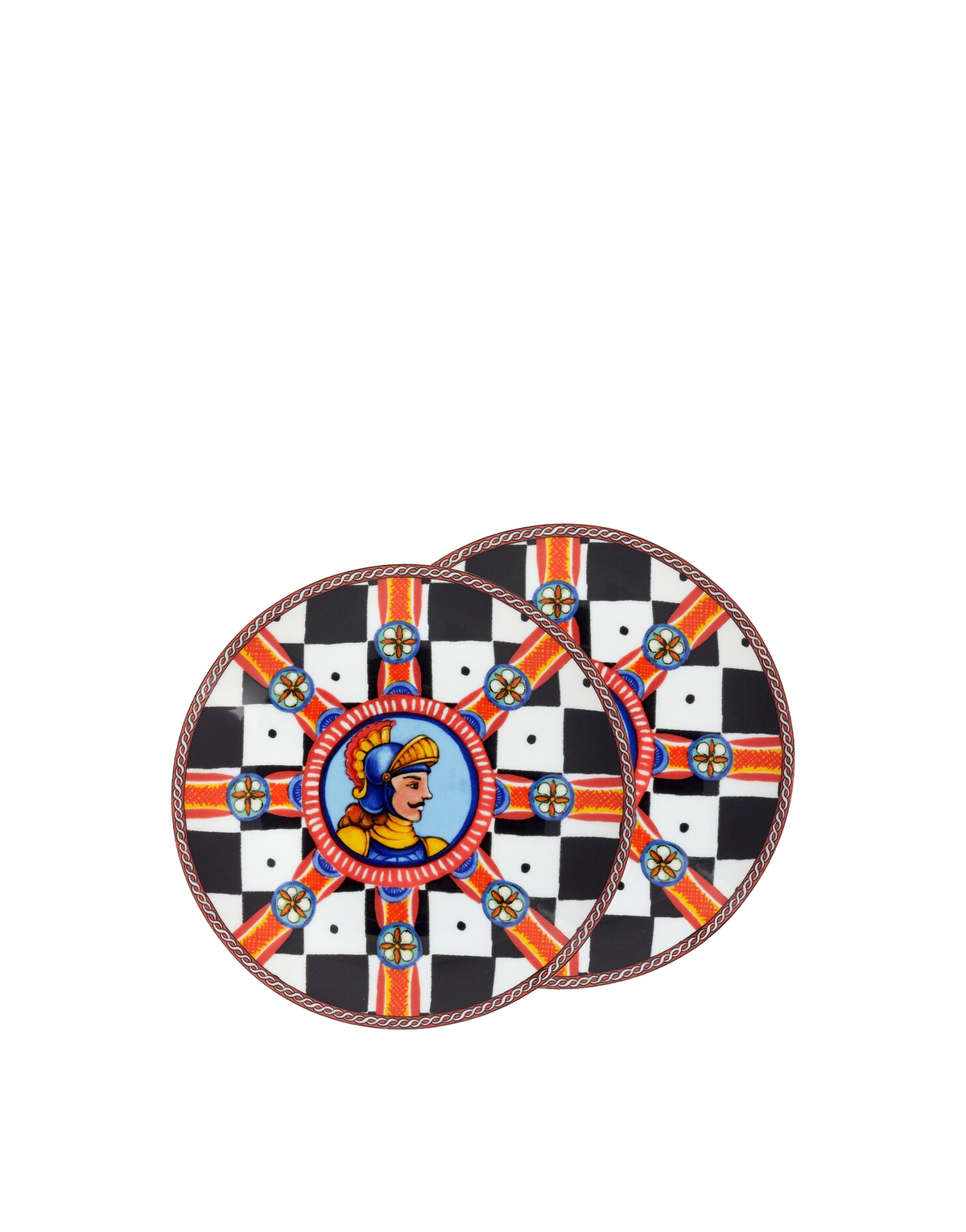 Dolce&Gabbana Casa Carretto Siciliano Set of 2 Porcelain Bread Plates - 17 cm