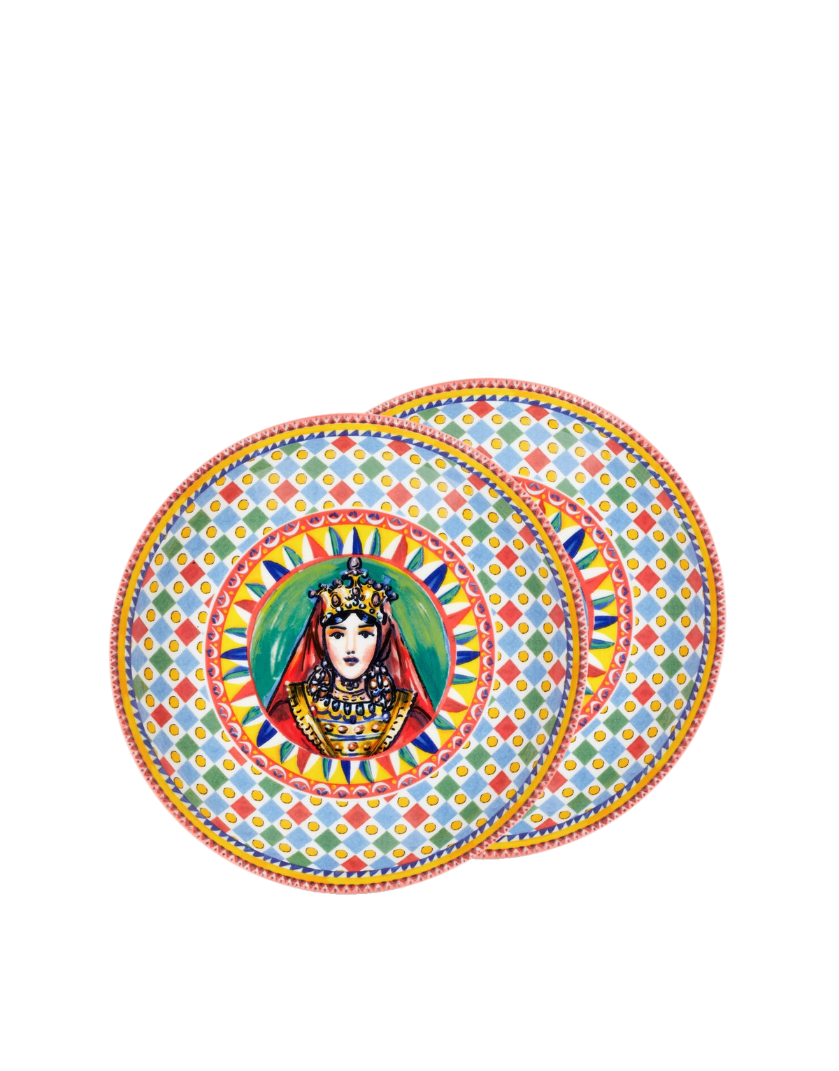 Dolce&Gabbana Casa Carretto Siciliano Set of 2 Porcelain Soup Plates - 20 cm