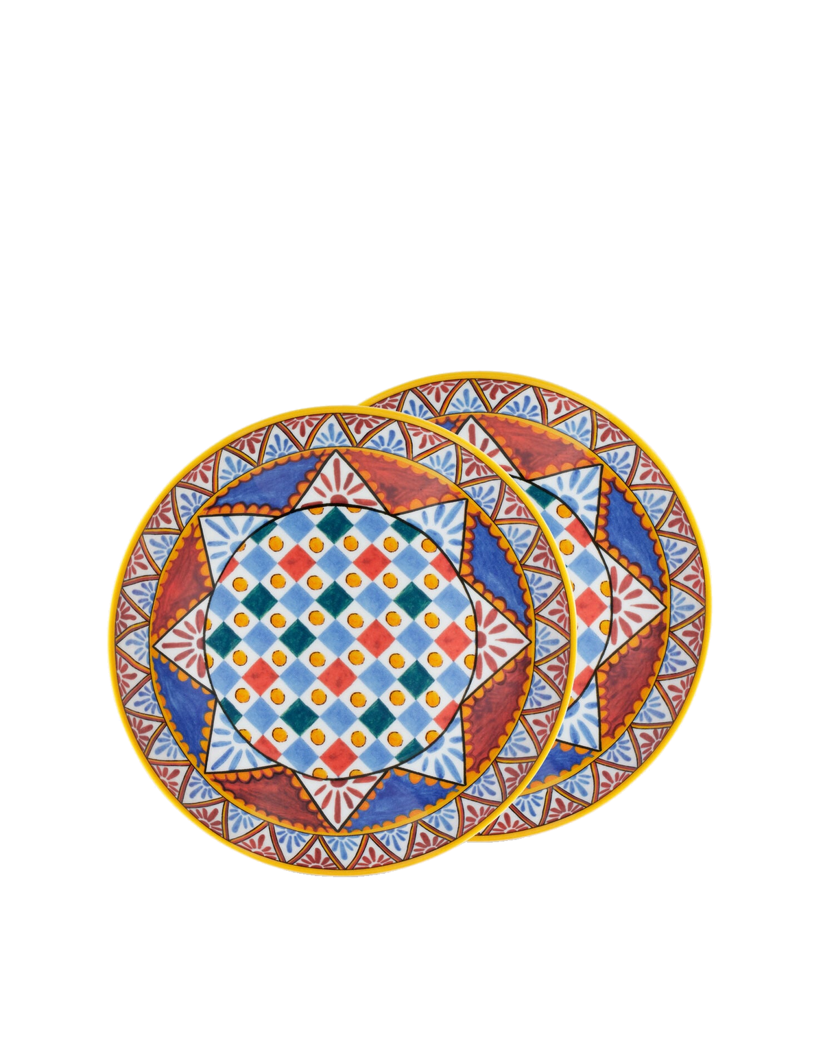 Dolce&Gabbana Casa Carretto Siciliano Set of 2 Porcelain Soup Plates - 20 cm