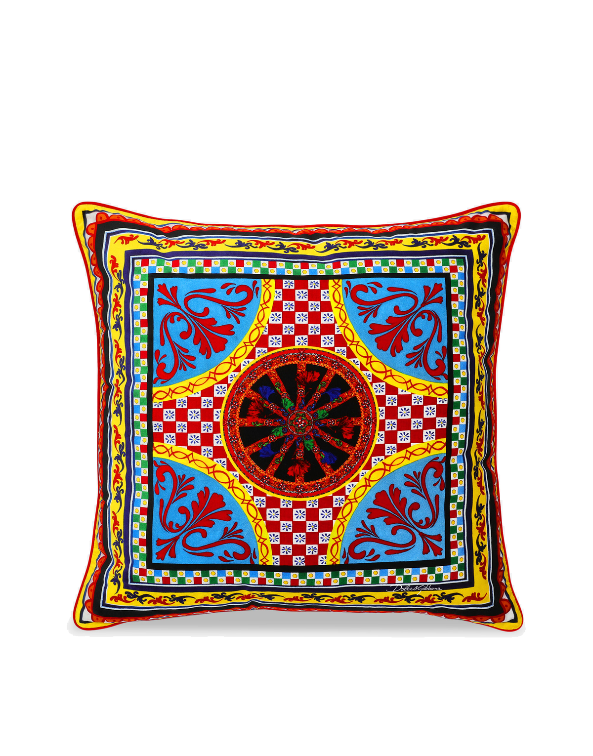 Dolce&Gabbana Casa Carretto Siciliano Velvet Cushion - 75 x 75 cm