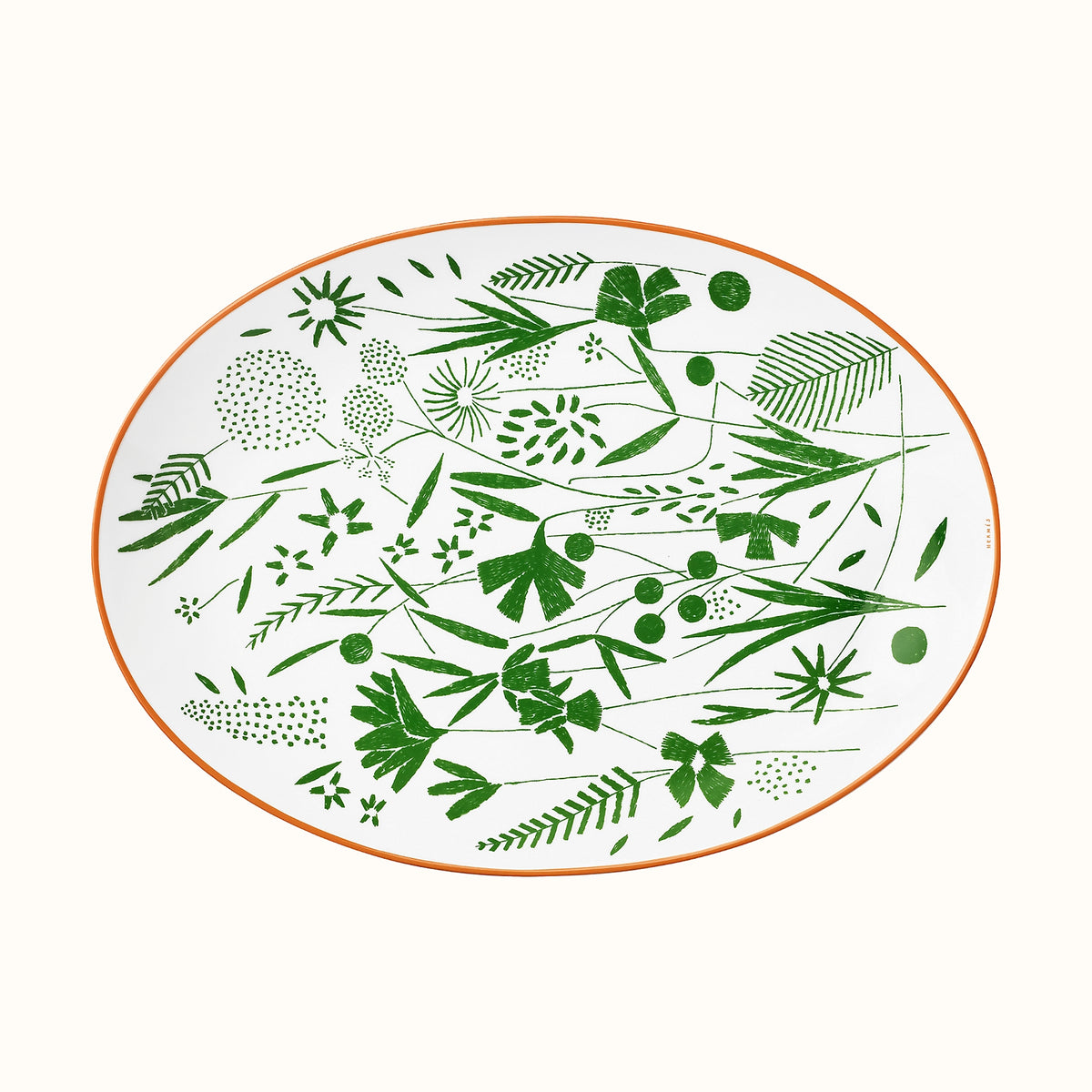 Hermès A Walk in the Garden — Oval Platter