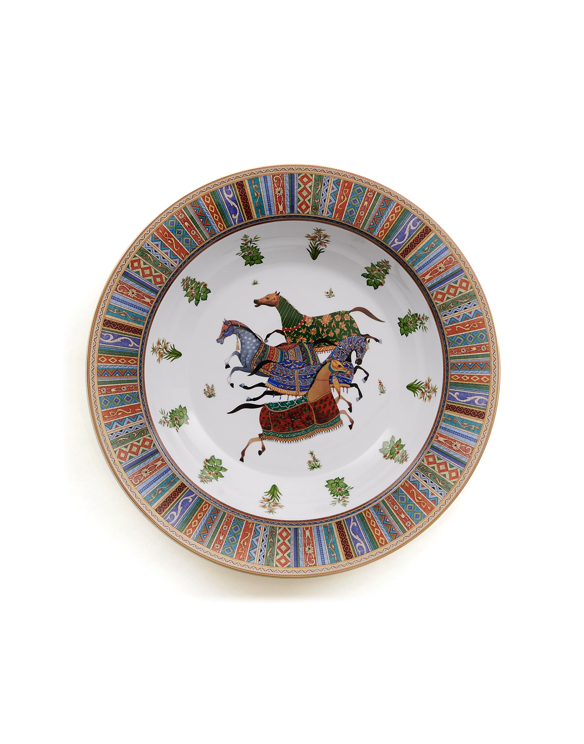 Hermès Cheval d'Orient Large round deep platter — 42 cm