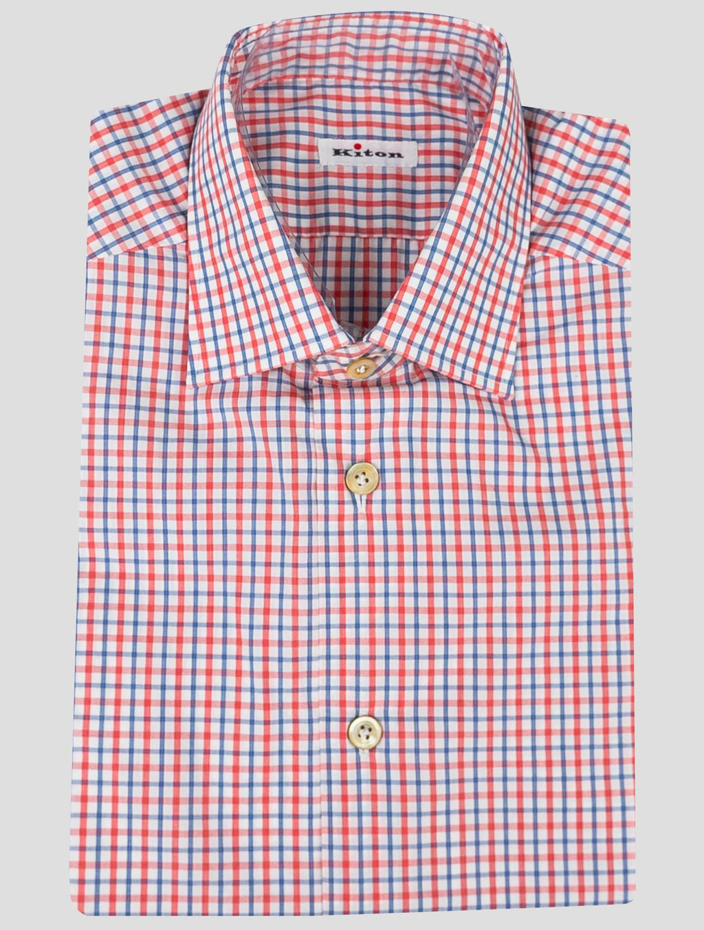 Kiton Multicolor Cotton Shirt Short Sleeve