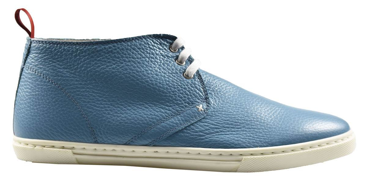 Kiton Light Blue Leather Sneakers