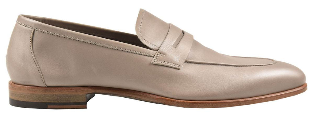 Kiton Beige Leather Loafers
