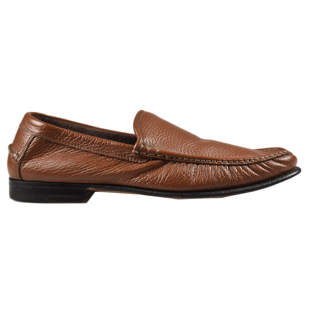 Kiton Brown Calfskin Loafers 19O131A