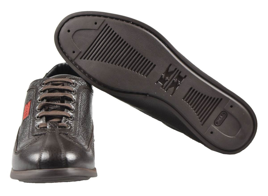 Kiton Brown Leather Sneakers