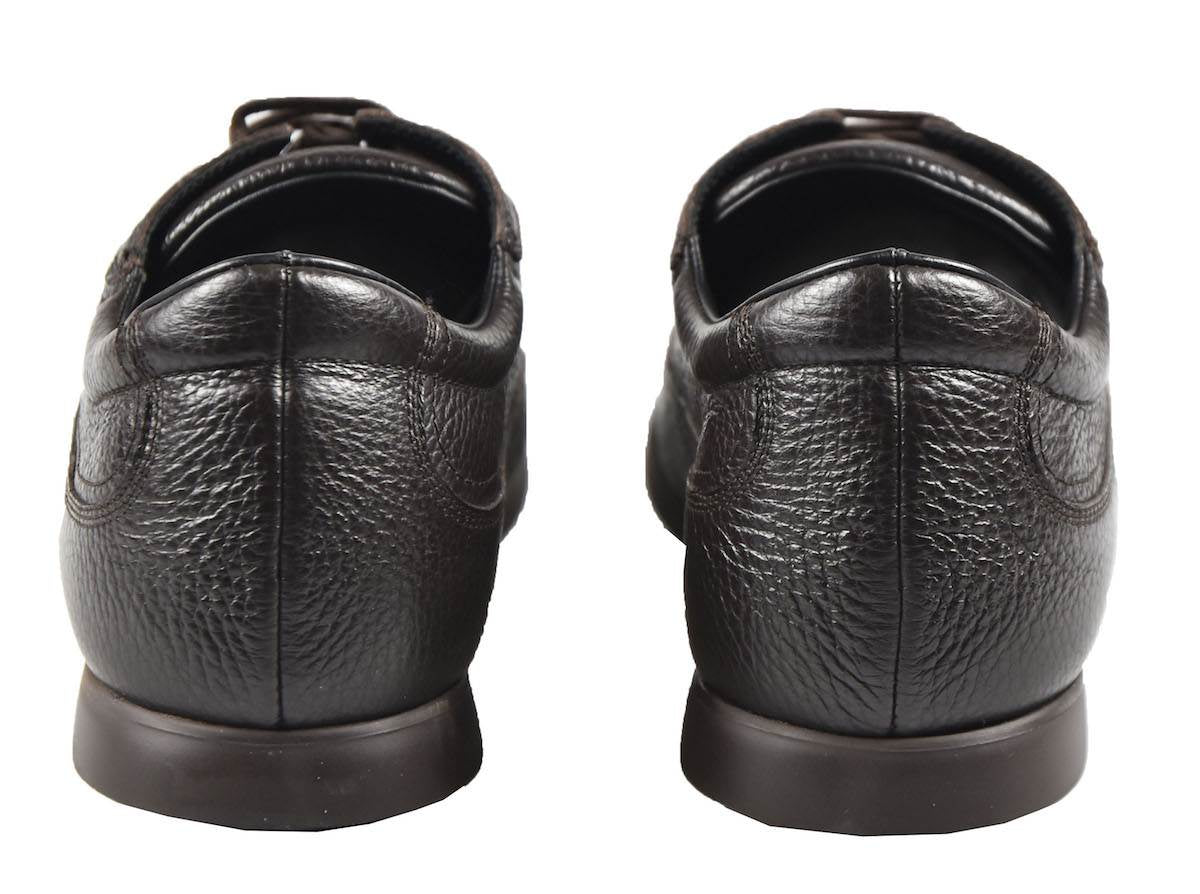 Kiton Brown Leather Sneakers