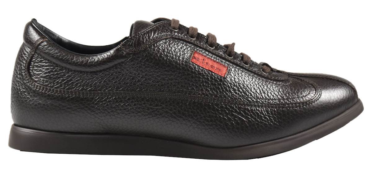 Kiton Brown Leather Sneakers