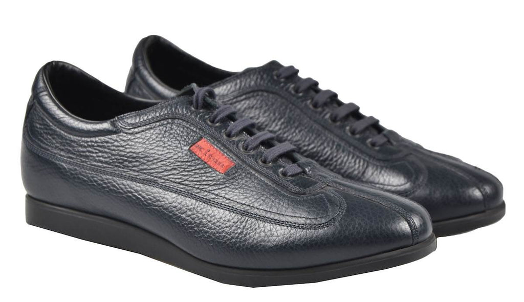 Kiton Blue Leather Sneakers