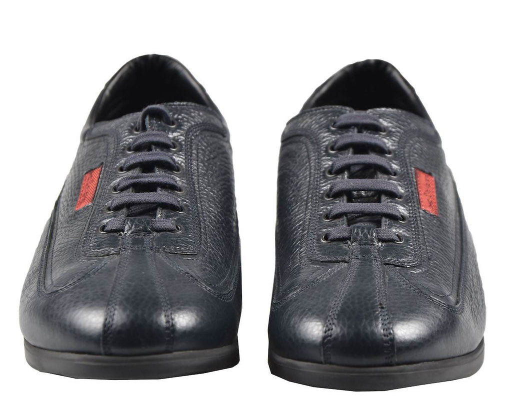 Kiton Blue Leather Sneakers