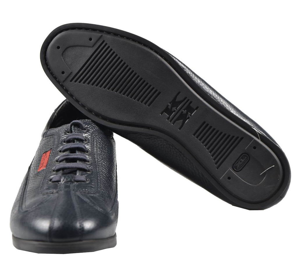 Kiton Blue Leather Sneakers