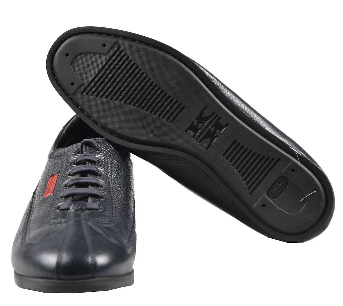 Kiton Blue Leather Sneakers