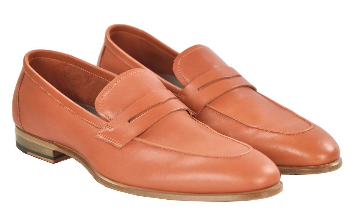 Kiton Orange Leather Shoes