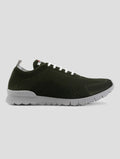 Kiton Green Cotton-Elastane Sneakers