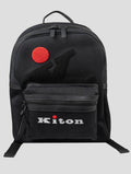 Kiton Black Plaid Backpack