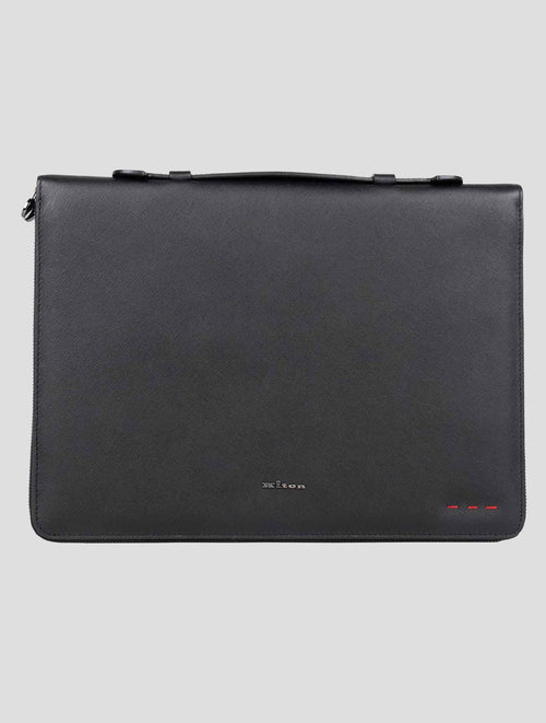 Kiton Black Leather Document Holder (031)