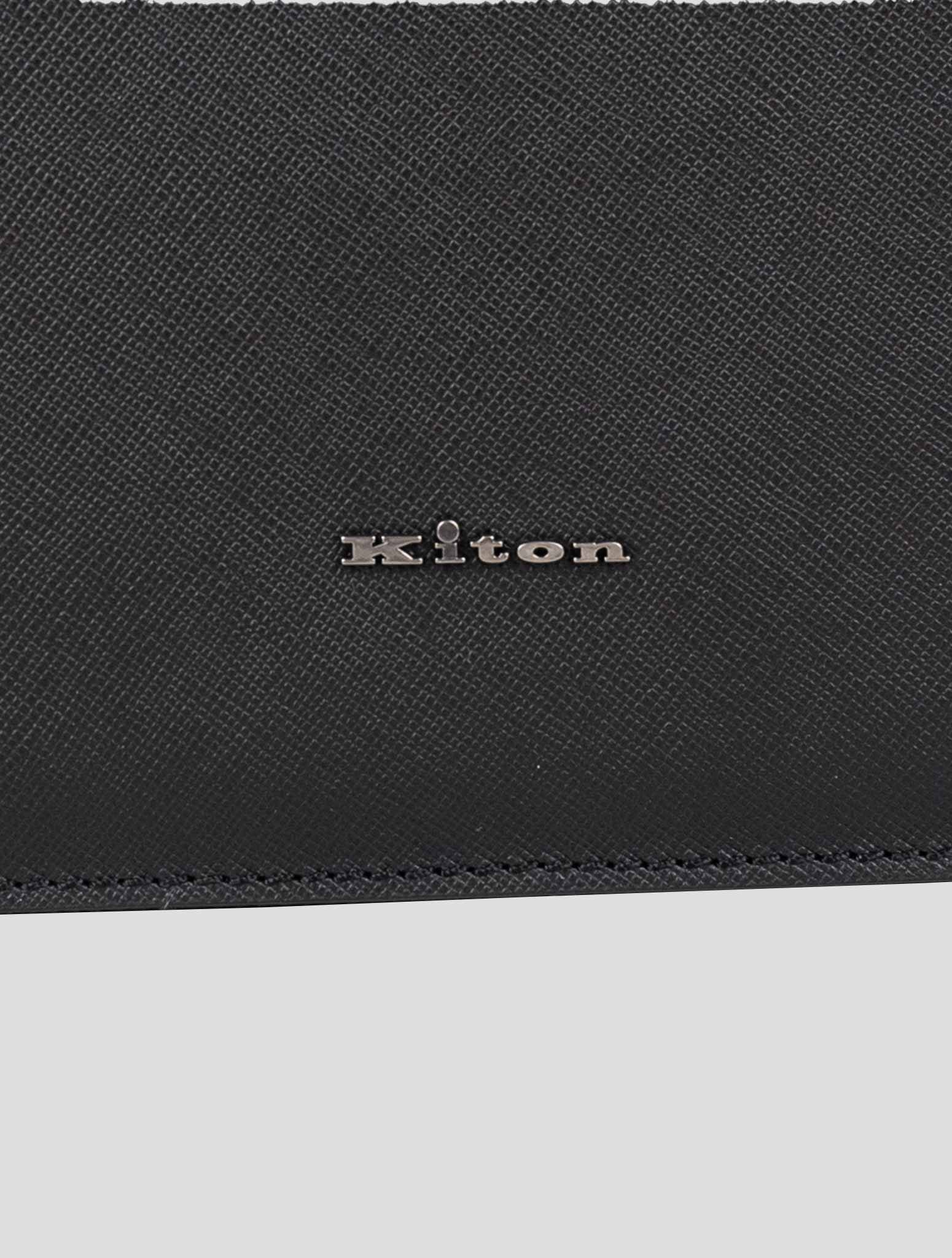 Kiton Black Leather Document Holder (031) 3