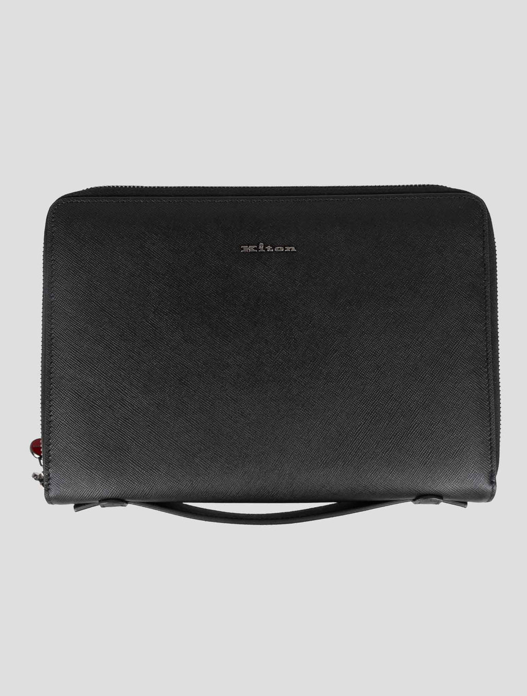 Kiton Black Leather Document Holder (050)