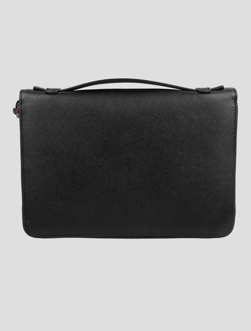 Kiton Black Leather Document Holder (050) 2