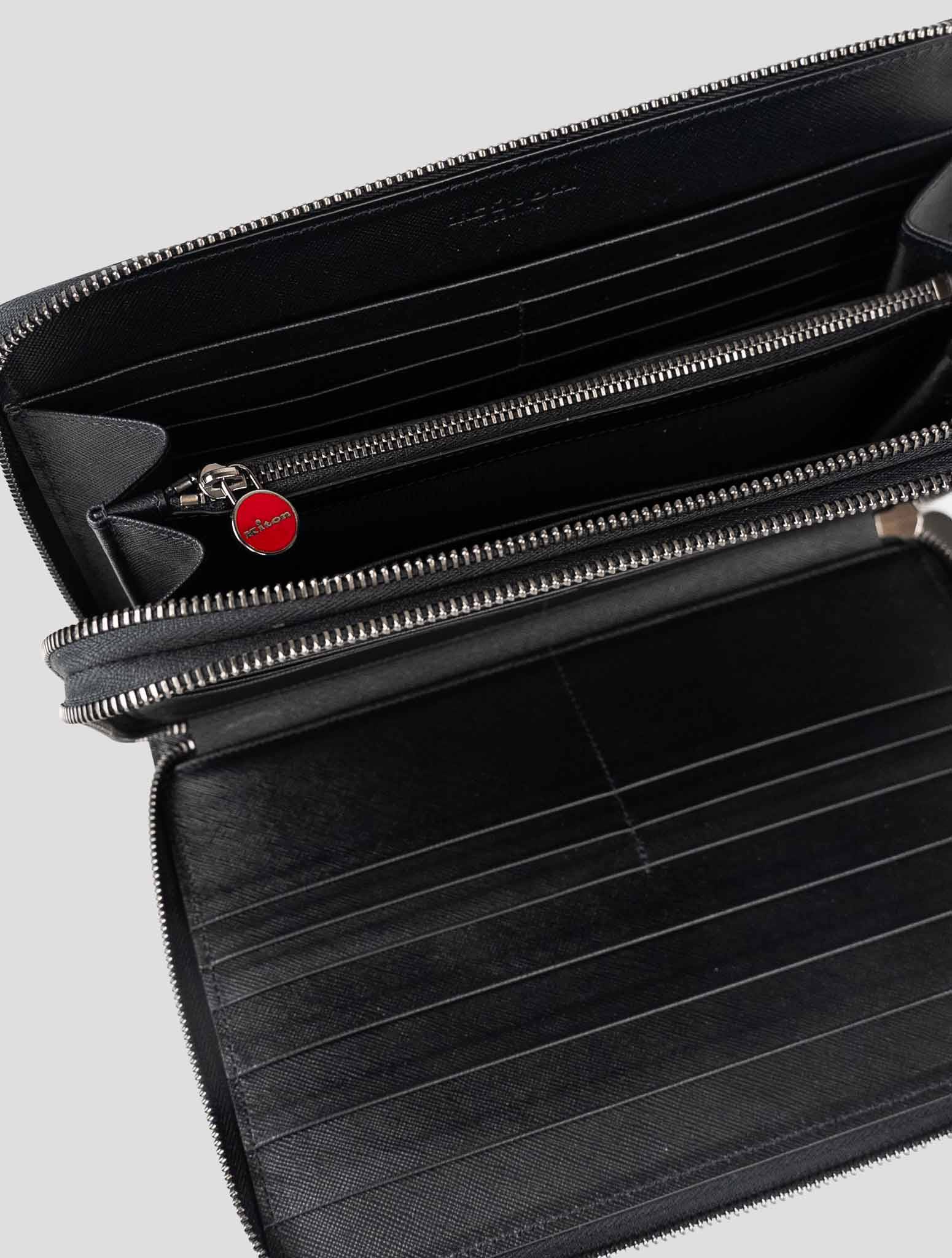 Kiton Black Leather Document Holder (050) 4