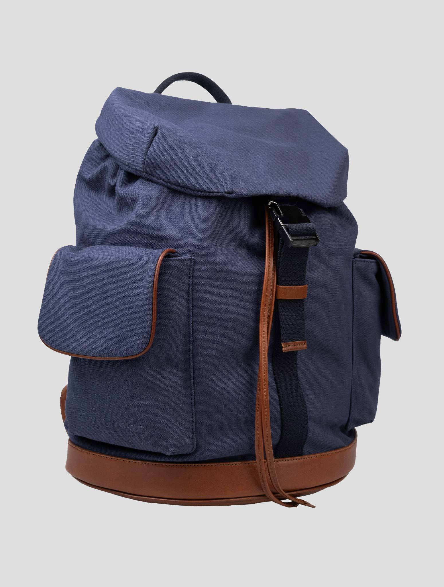 Kiton Blue Cotton Backpack 2
