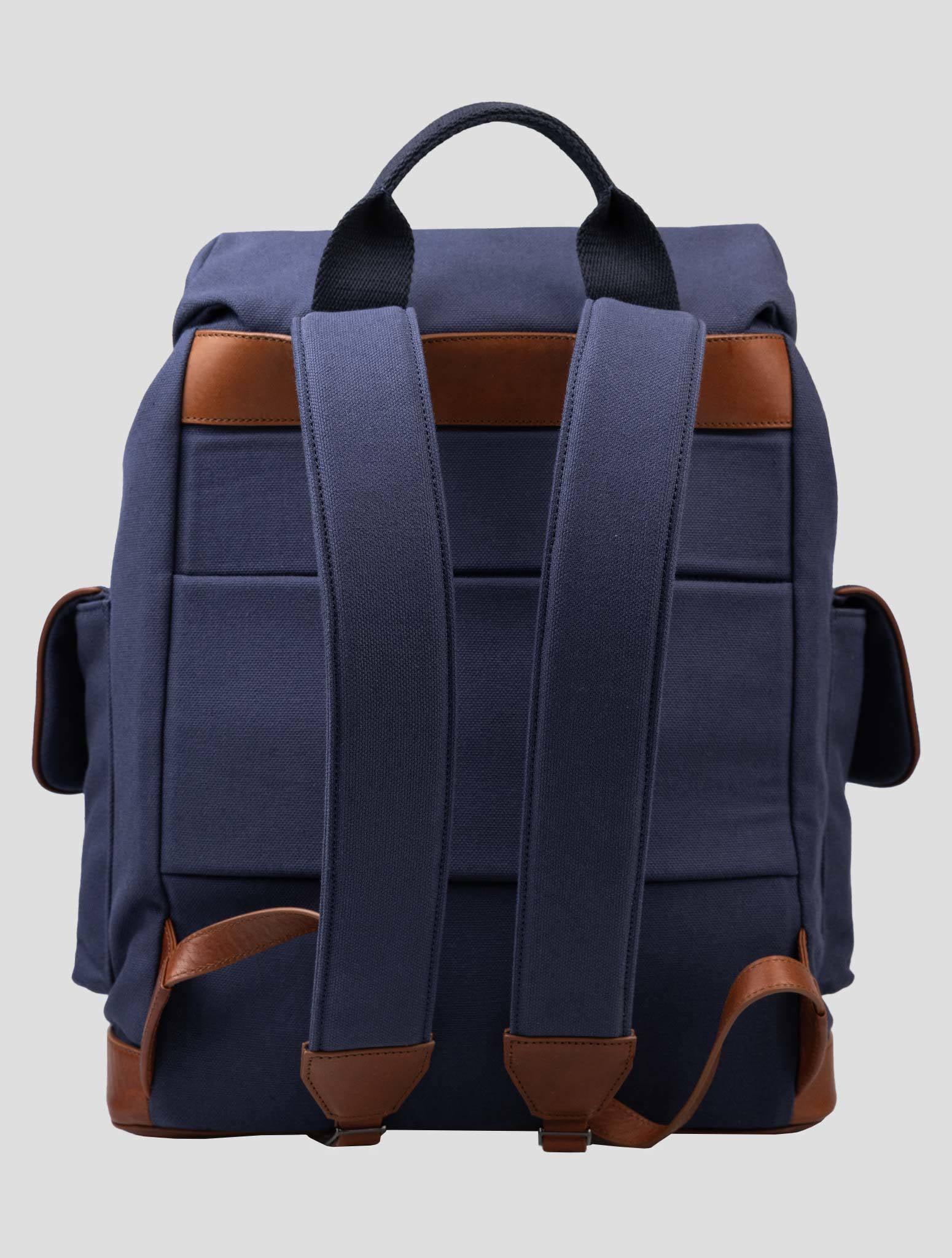 Kiton Blue Cotton Backpack 3