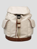 Kiton Beige Cotton Backpack