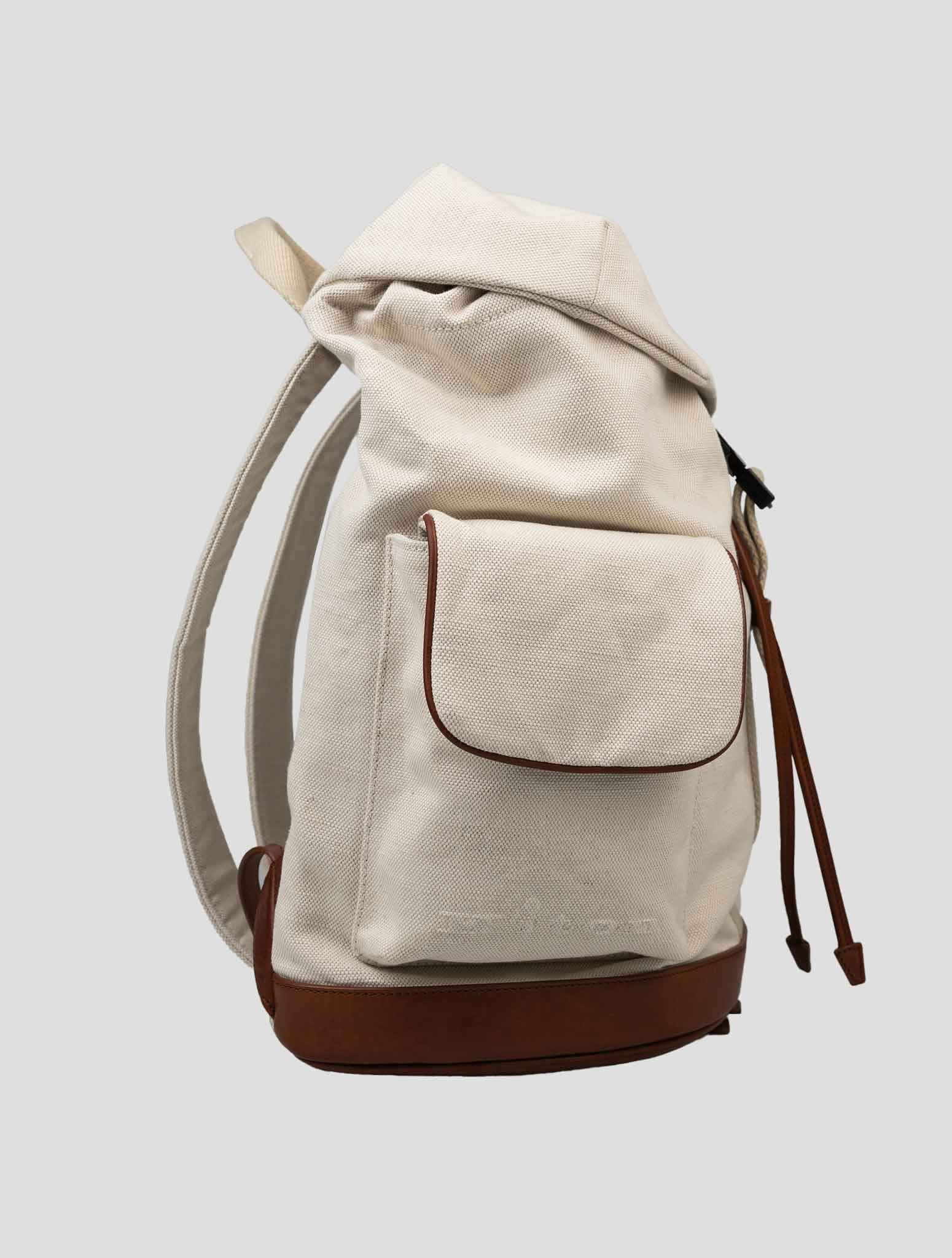 Kiton Beige Cotton Backpack 5