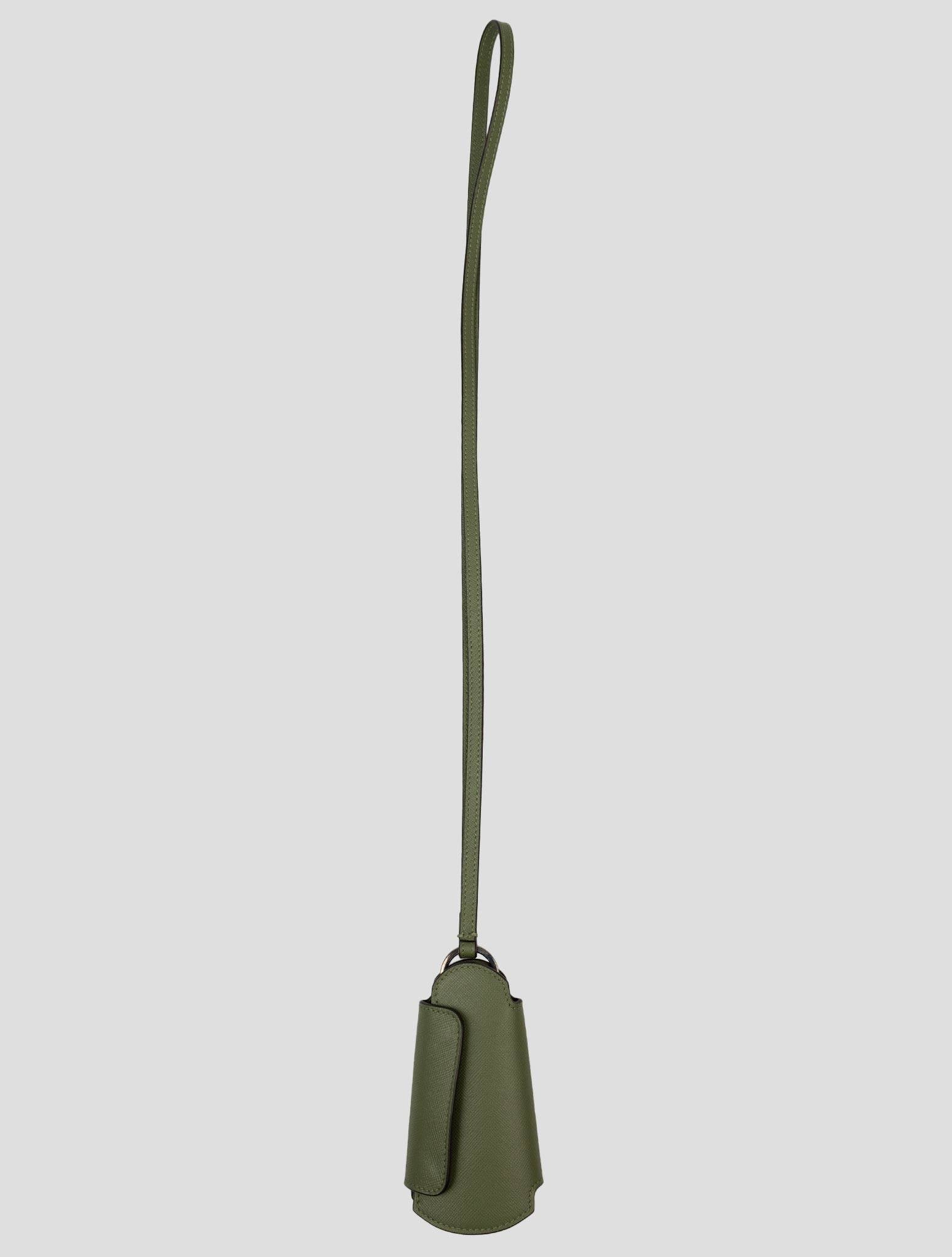 Kiton Green Leather Keychain 2