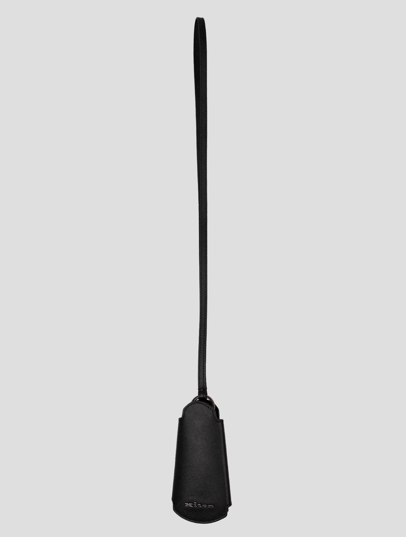 Kiton Black Leather Keychain (048)