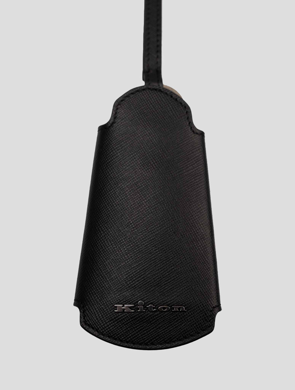 Kiton Black Leather Keychain (048) 3