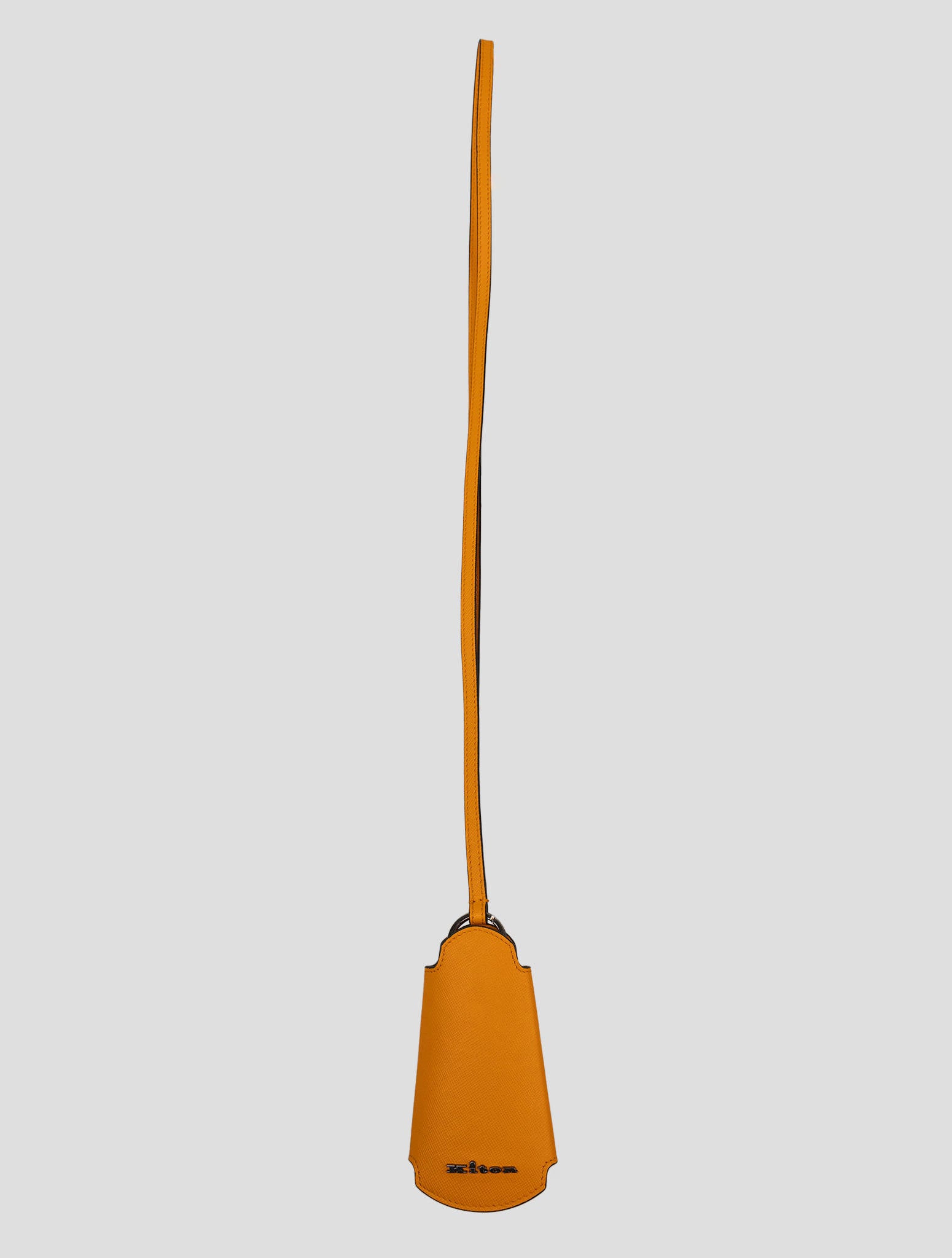 Kiton Orange Leather Keychain