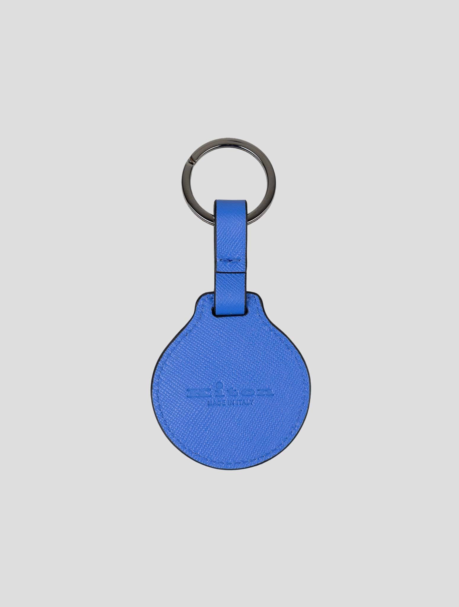 Kiton Light Blue Leather Keychain 2