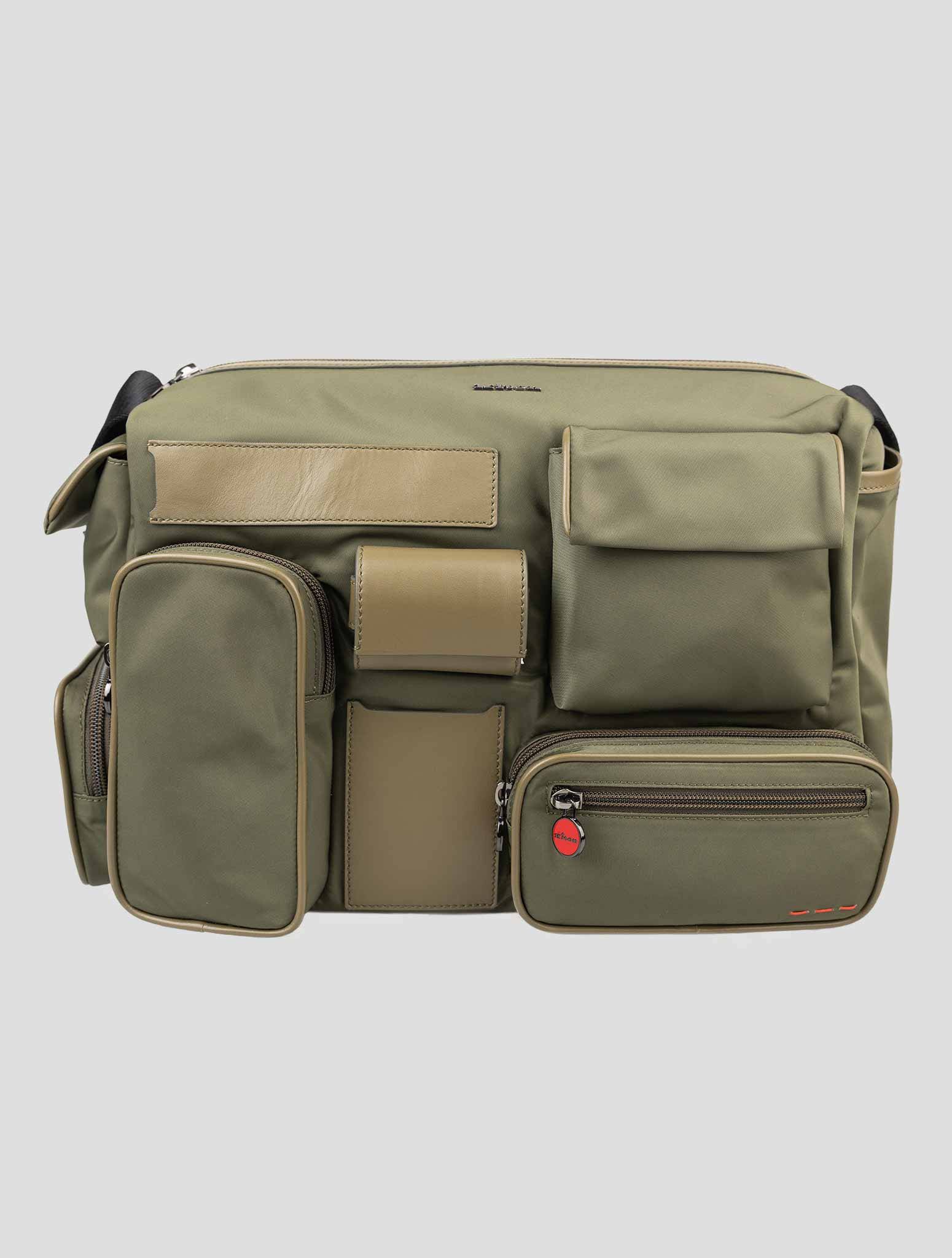 Kiton Green Paisley Patchwork Bag Multitasking