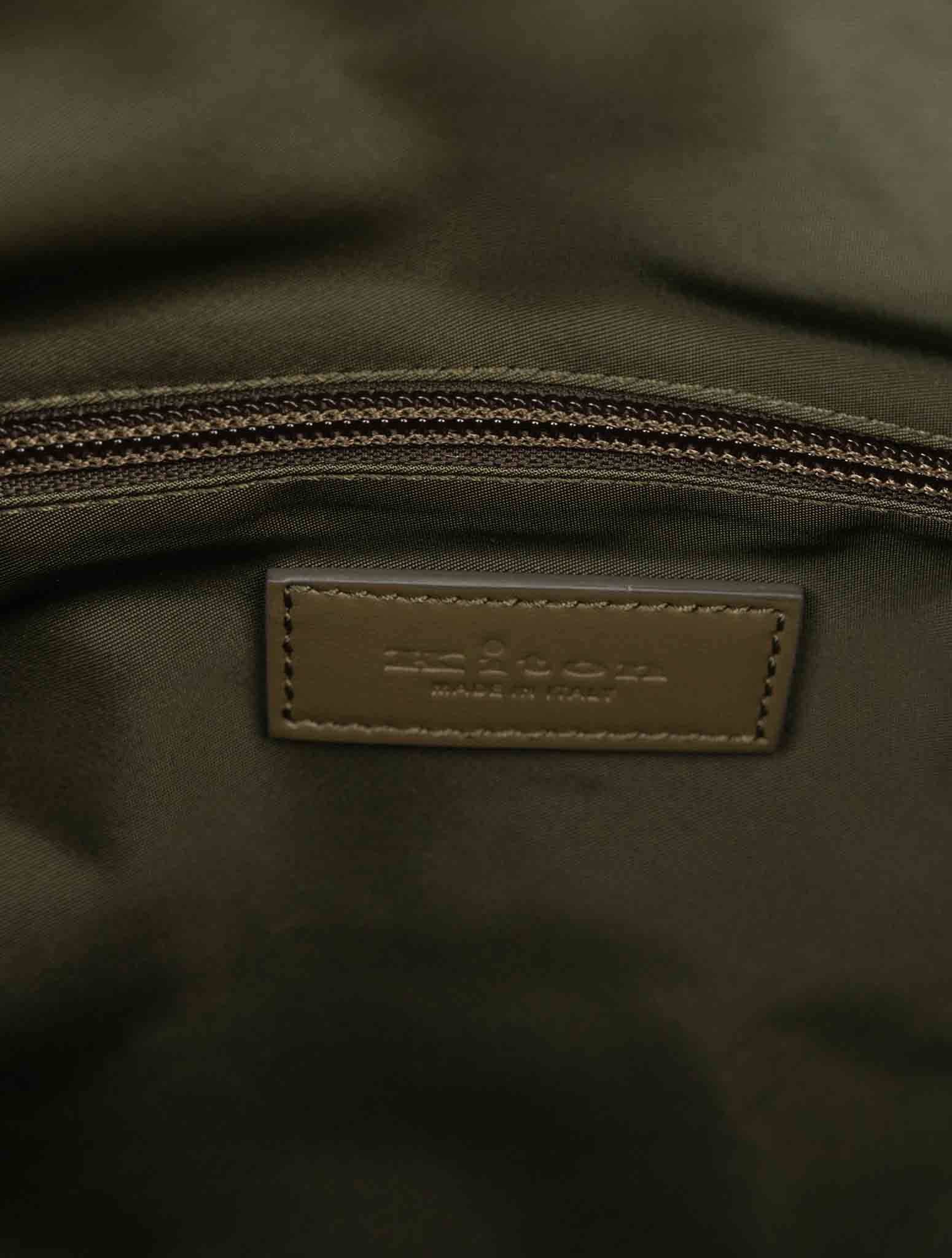 Kiton Green Paisley Patchwork Bag Multitasking 6
