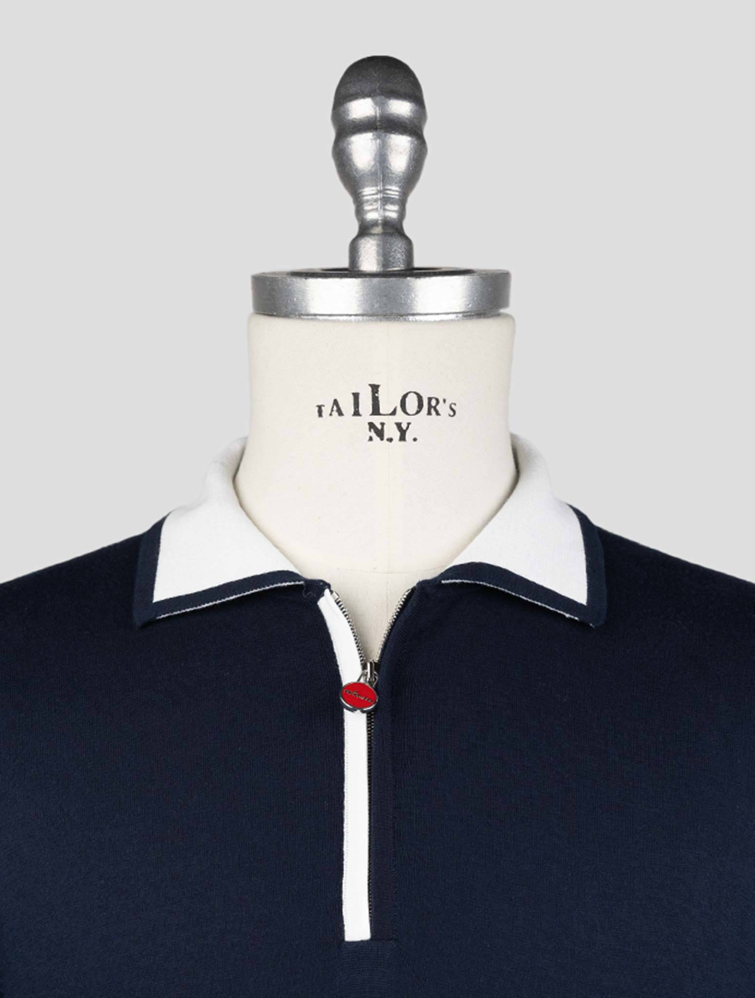 Kiton Dark  Blue  Cotton  Polo - view 5