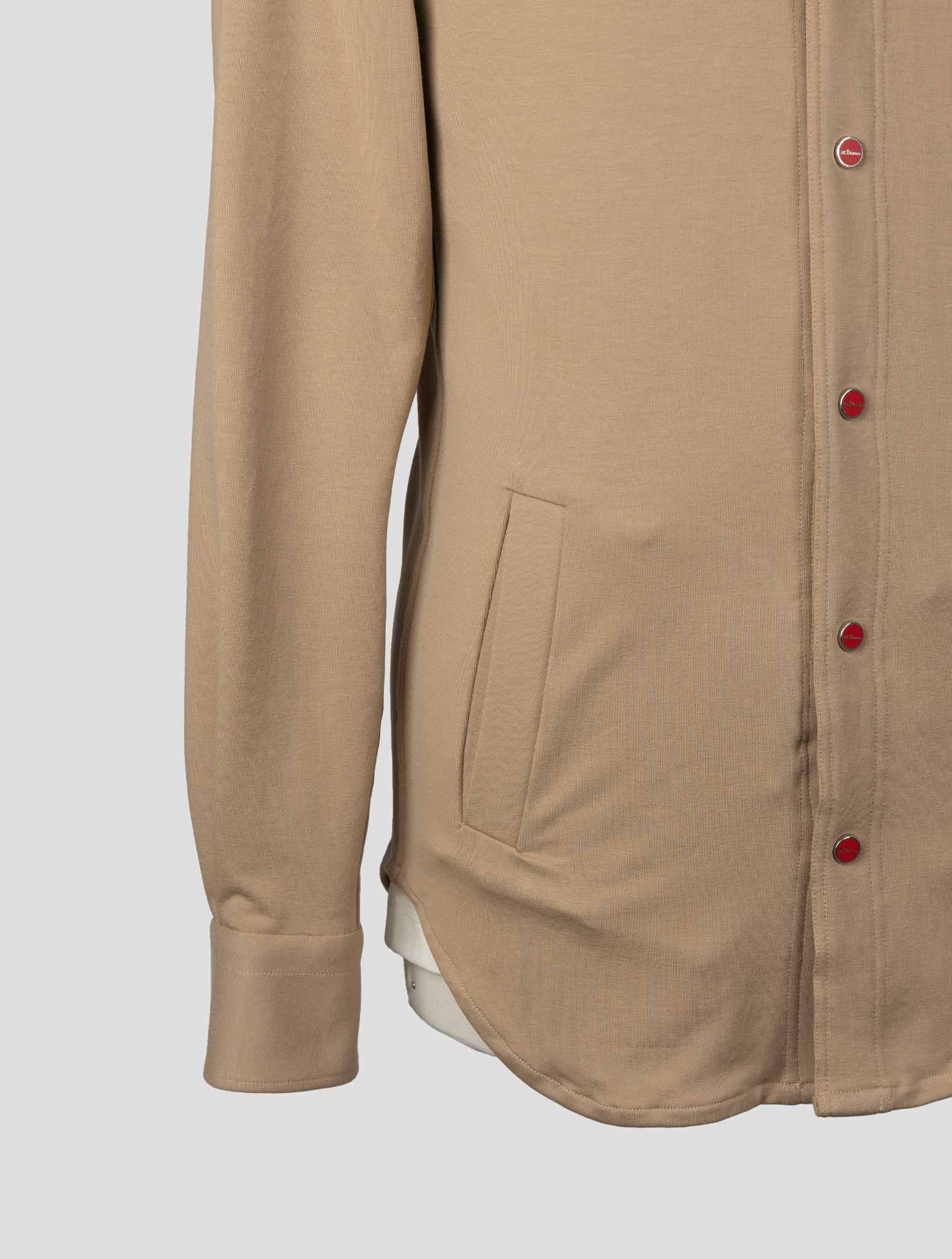 Kiton Beige Cotton Elasticated Shirt — view 3