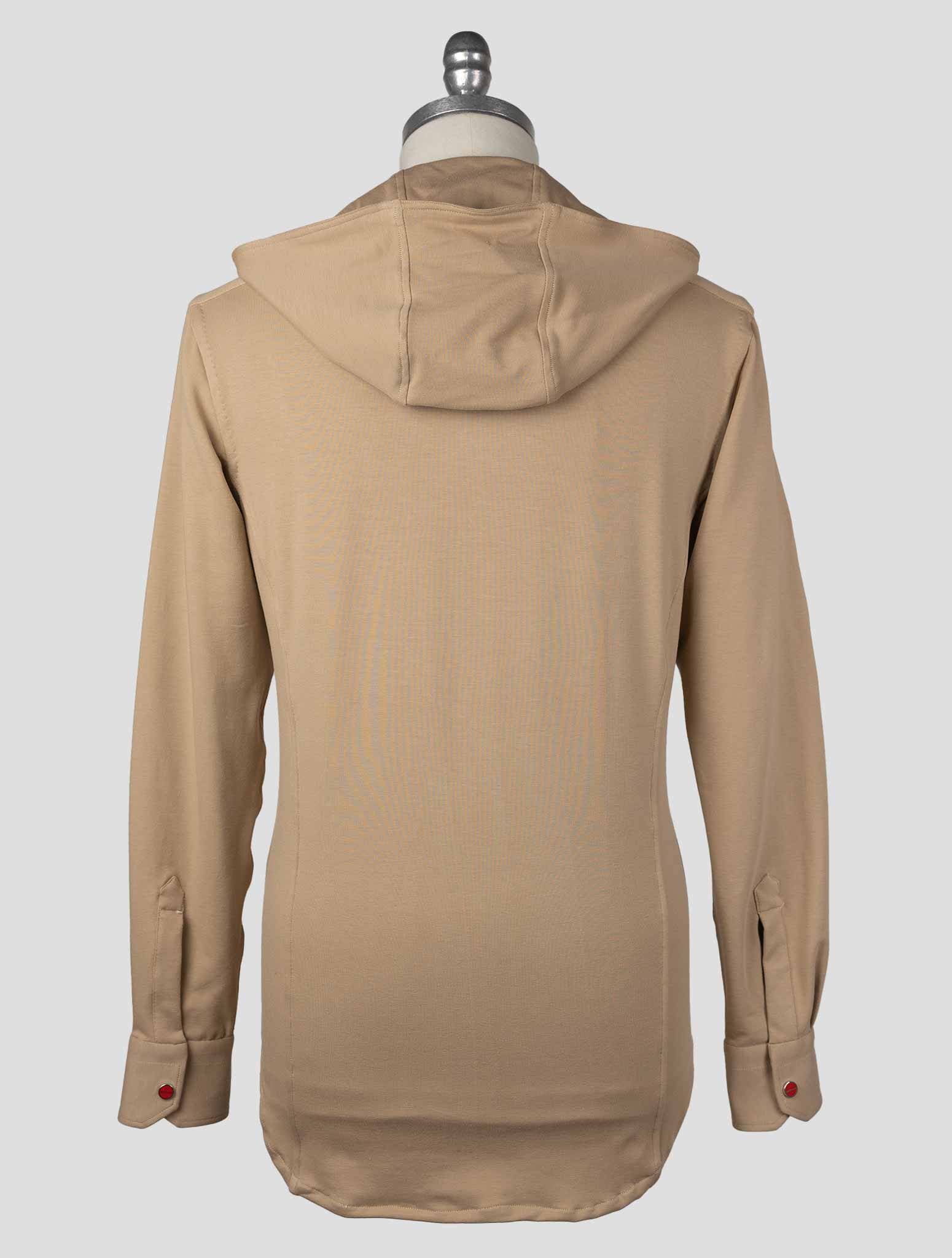 Kiton Beige Cotton Elasticated Shirt — view 5