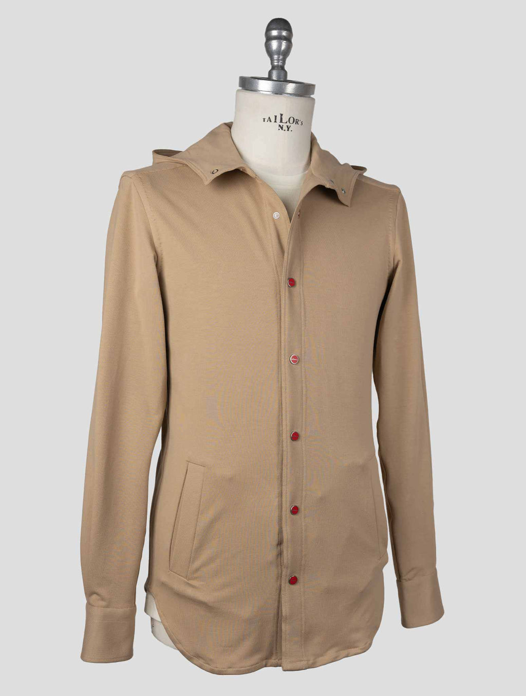 Kiton Beige Cotton Elasticated Shirt — view 7