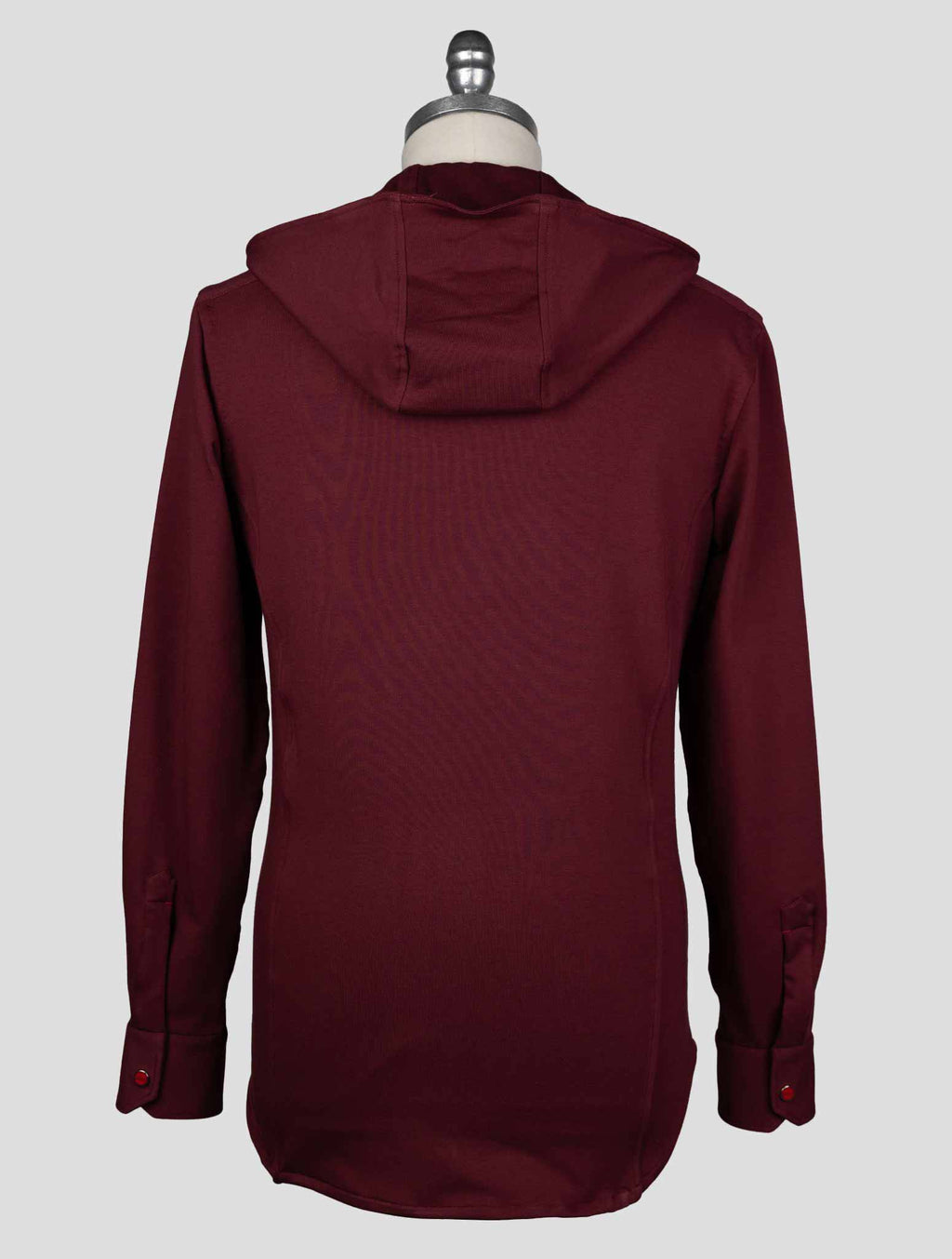 Kiton Burgundy Cotton Elasticated Shirt — view 3