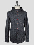 Kiton Dark Blue Gray Cotton Elasticated Shirt